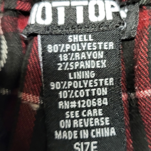 Hot Topic Red Plaid O-Ring Pants Y2K Punk Emo Alt Size M - Picture 3 of 4